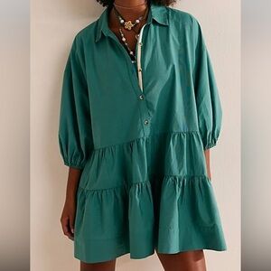 Free People Teal Mini Dress